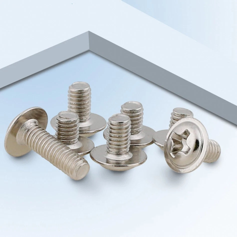 G304 Stainless Steel Phillips Pan Washer Head Machine Screws — M2 M2.5 M3, 3–20mm