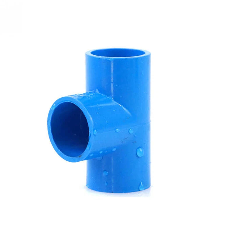 PVC Pipe Fittings Tee Connector Adapter Coupling Solvent Weld 20mm - 110mm Blue