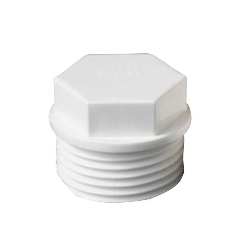 PVC 1 2" 3 4" 1" Male Threaded Water Supply Pipe Cap Stop End Lock Fittings