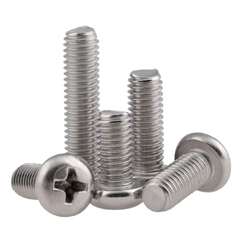M4 Phillips Pan Head Machine Screws – A2 Stainless Steel, Fully Threaded (4mm–100mm Lengths)
