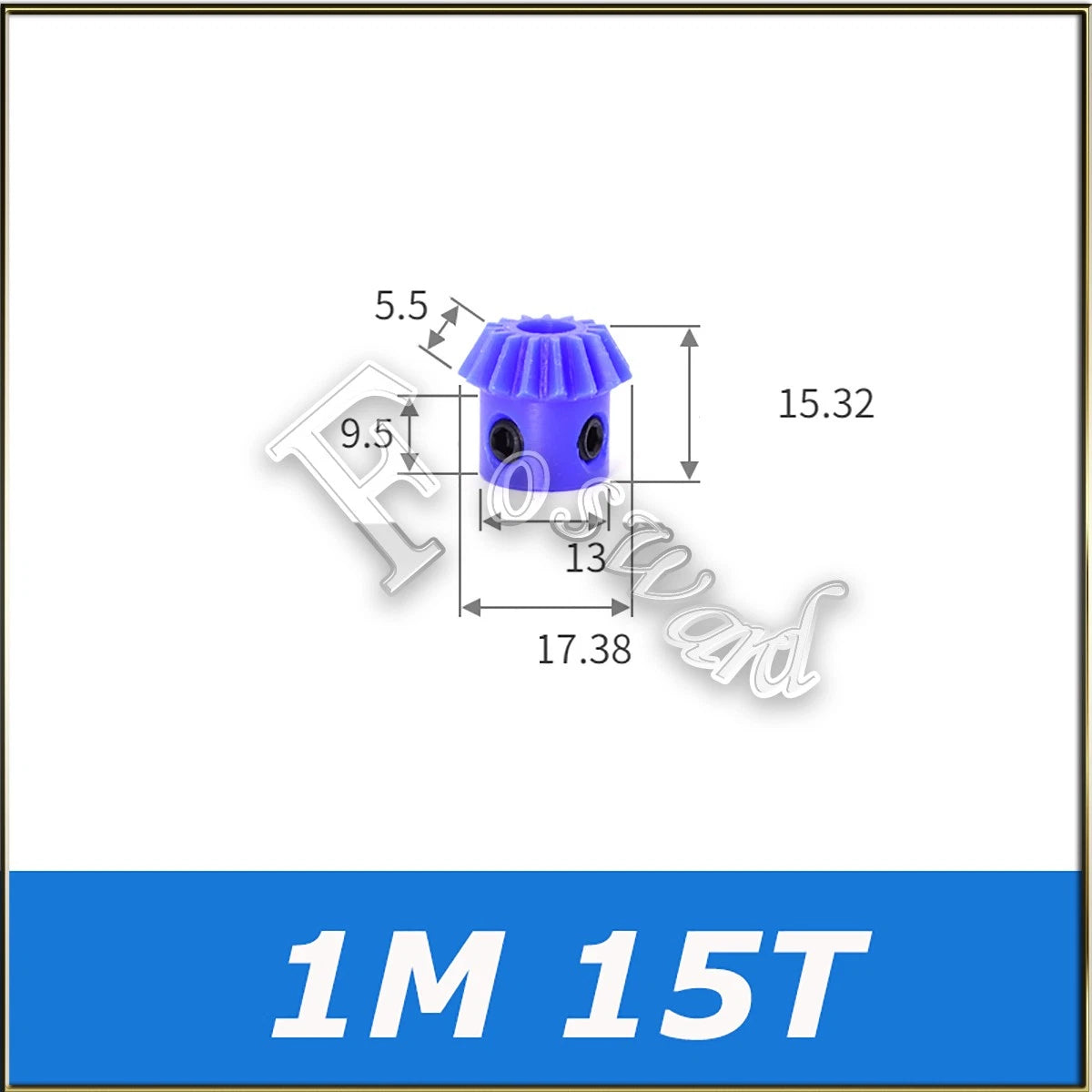 15M-40T Nylon Umbrella Tooth Bevel Gear Helical Motor Gear 1 Mod 1:2 Pairing