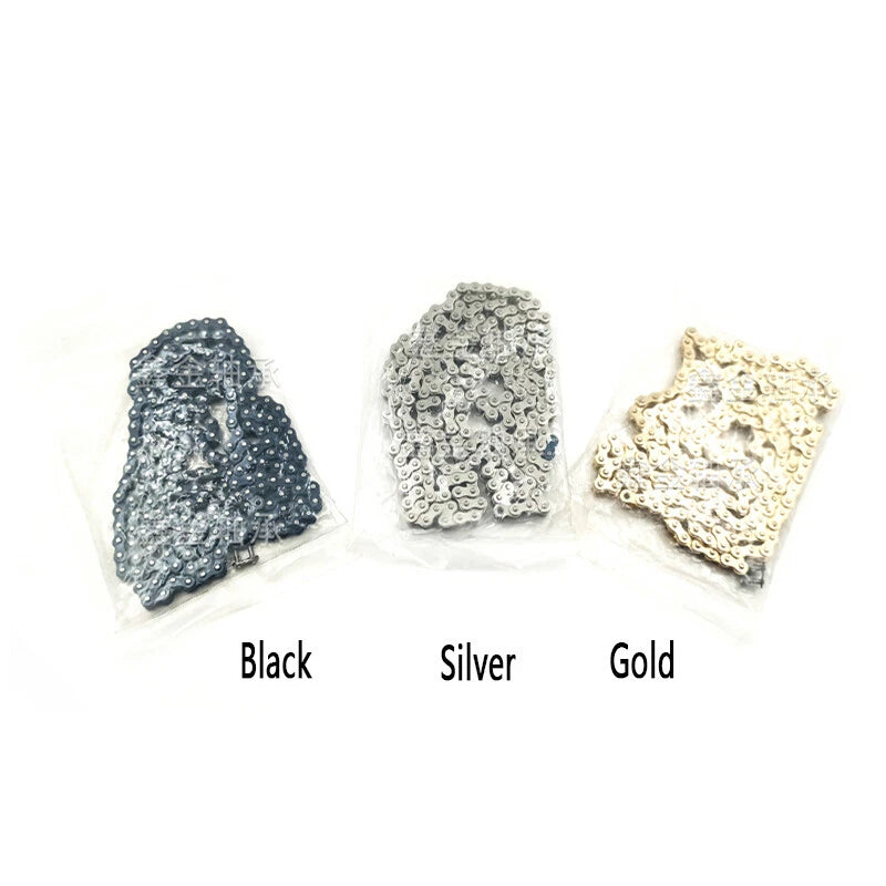 Simplex Drive Roller Chain 03C X 1 Metres+ Links 4.7625 Pitch Silver/Black/Gold