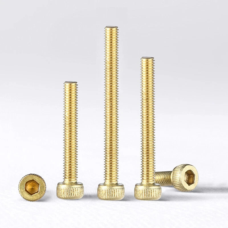 Brass Hex Socket Cap Screws Cup Head Bolt M2 M2.5 M3 Full Thread Machine Screws