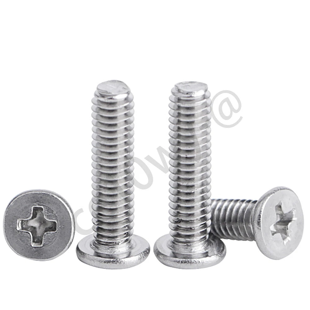 Phillips Low Wafer Head Machine Screws – M2 M2.5 M3 M4, 304 Stainless Steel for Low‑Profile Electronics & Appliances