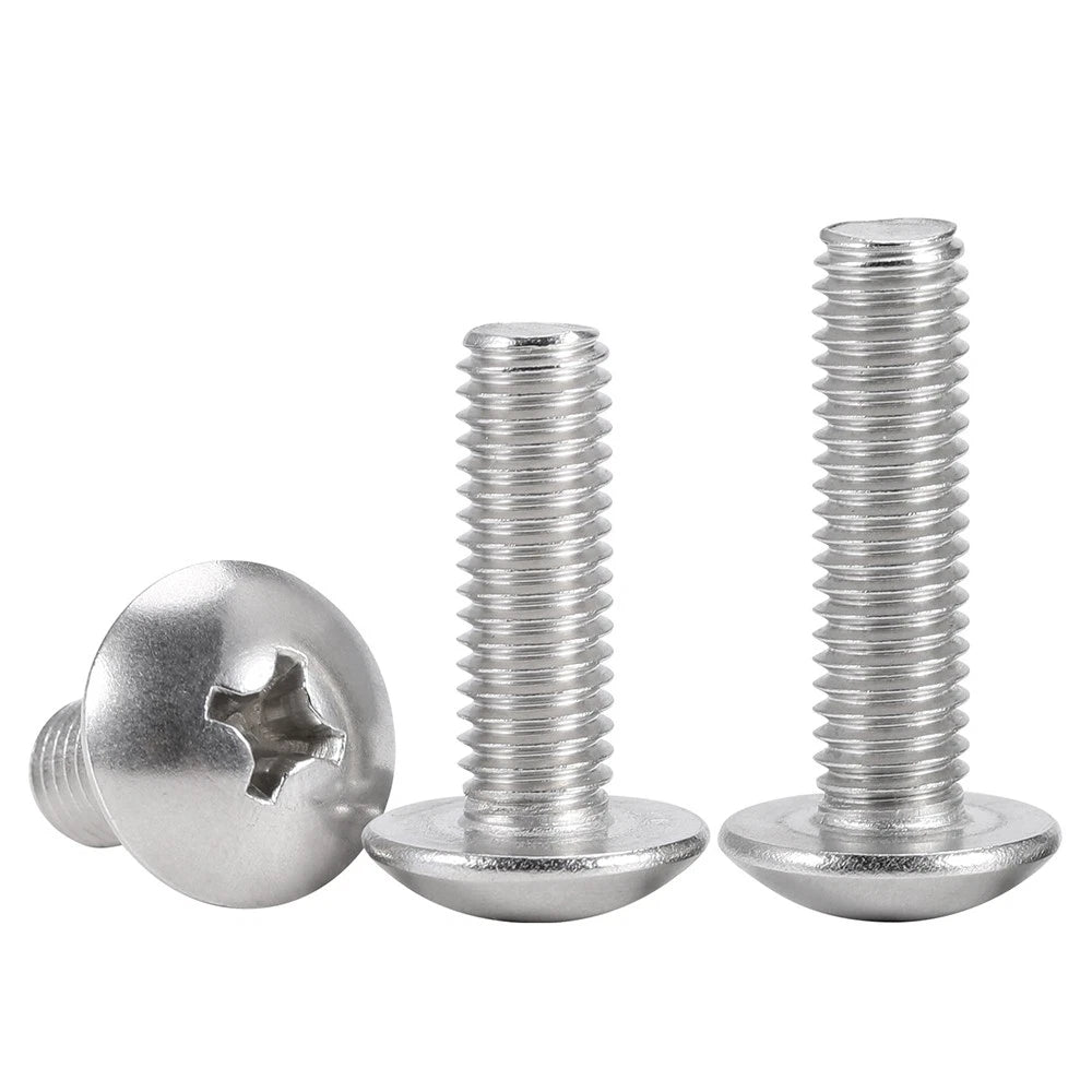 M4-M8 Phillips Truss Head Machine Screw Large Flat Head Screws Stainless Steel