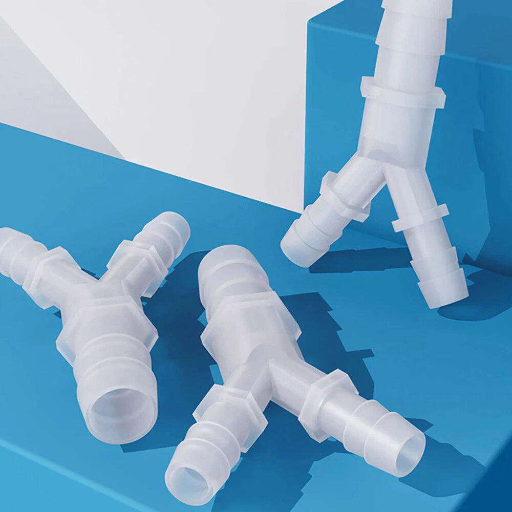 Y-Type 3-Way Barbed Hose Connector — Plastic Tee Fitting for Tube & Pipe