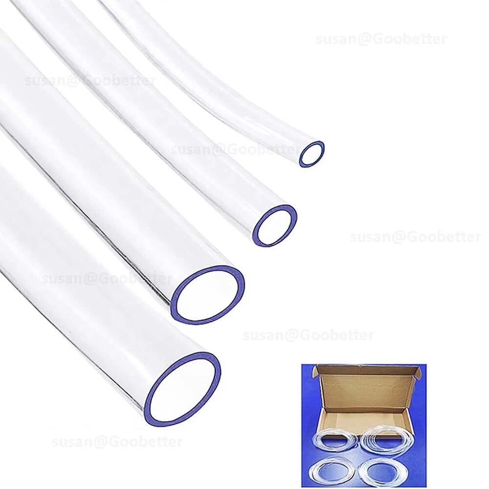 Clear Flexible PVC Tubing — Plastic Hose for Air, Water, Aquarium & Pond