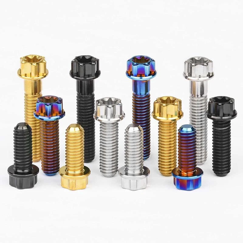 M6 Titanium Flange Torx Screws – T30 Drive, Grade 10.9, 15–30mm Lengths (Ultra‑Light & Corrosion‑Proof)
