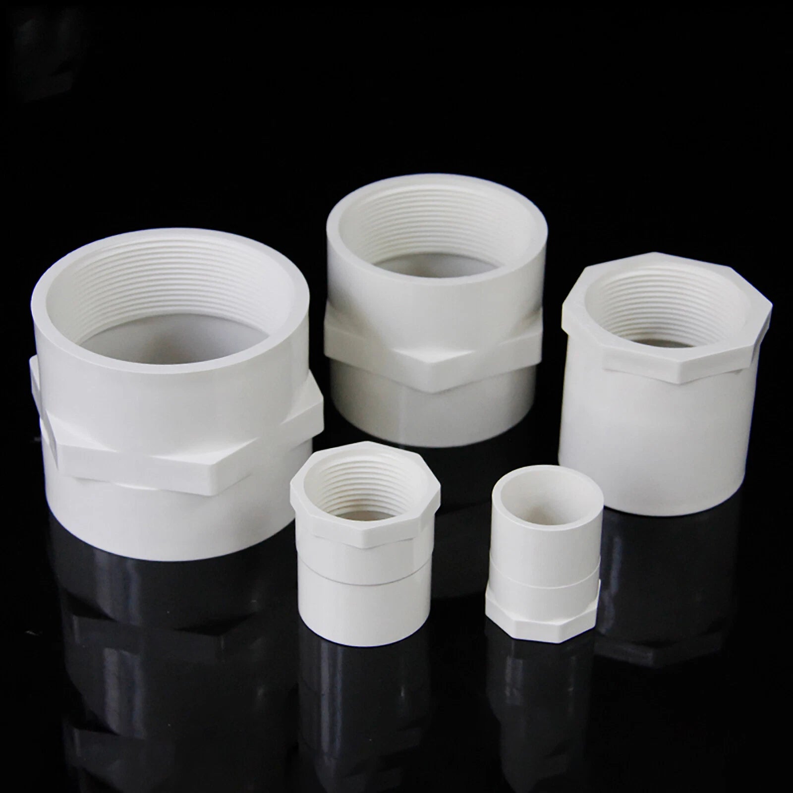 PVC Water Supply Pipe BSP Female Threaded Fittings Adapter Joint Various Sizes