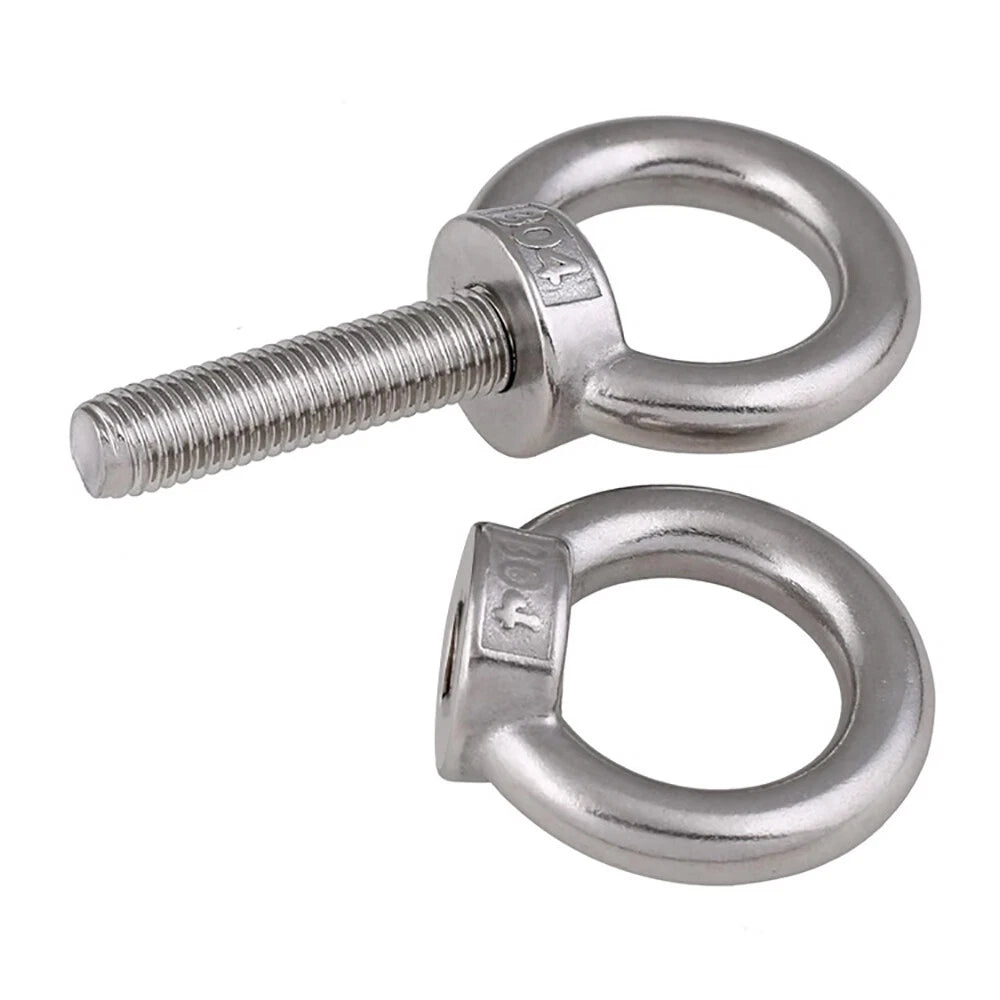 A2 Stainless Steel Eye Nuts & Eye Bolts M3–M48 | DIN 582 / DIN 444 | Metric Lifting Hardware - HomeDIYer