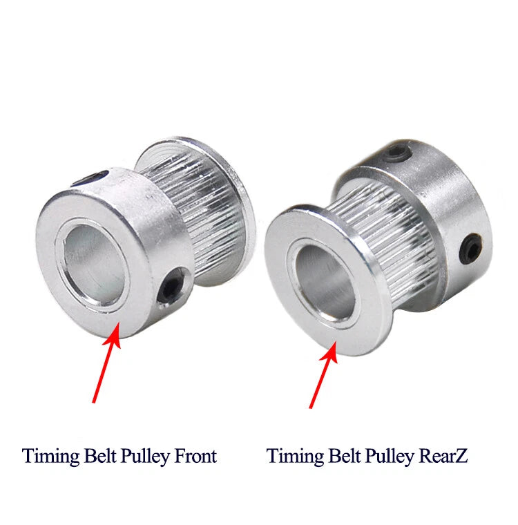 GT2 Aluminium Timing Belt Pulley 16T Wide 6/10mm Bore 3mm To 6mm For 3D Printer