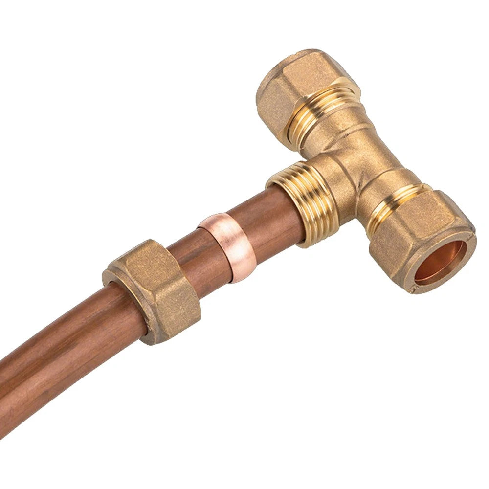 Brass Compression Fittings Reducing-Equal T Piece Female Coupling Connector