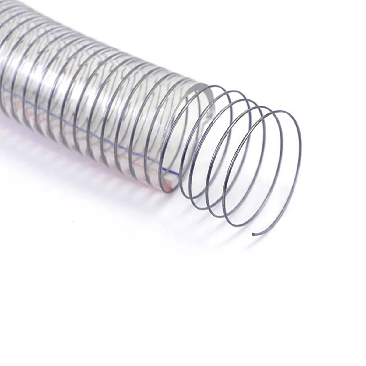 Transparent PVC Steel Wire Reinforced Flexible Hose — Fuel Oil Water Air Gas Pipe Tube