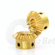 Mod 1.5 Bevel Gear Brass 1:1 Pairing 20 Tooth Miter Gear Bore 8mm-15mm Precision