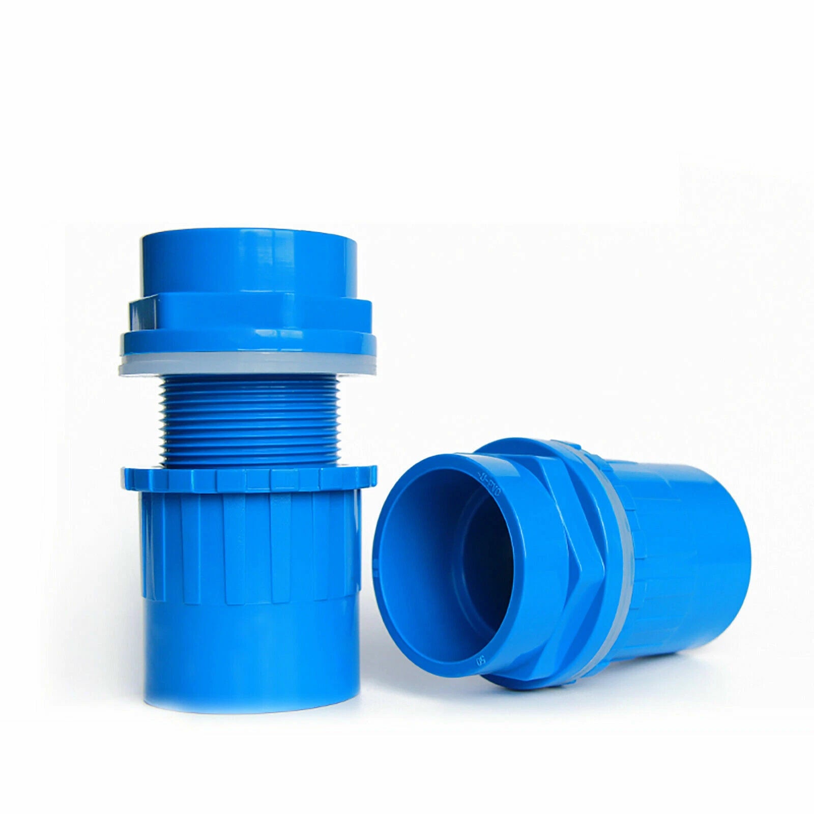 PVC 20~50mm Fittings Adhesive Pipe Fitting Tank Connector Bulkhead For Aquariums