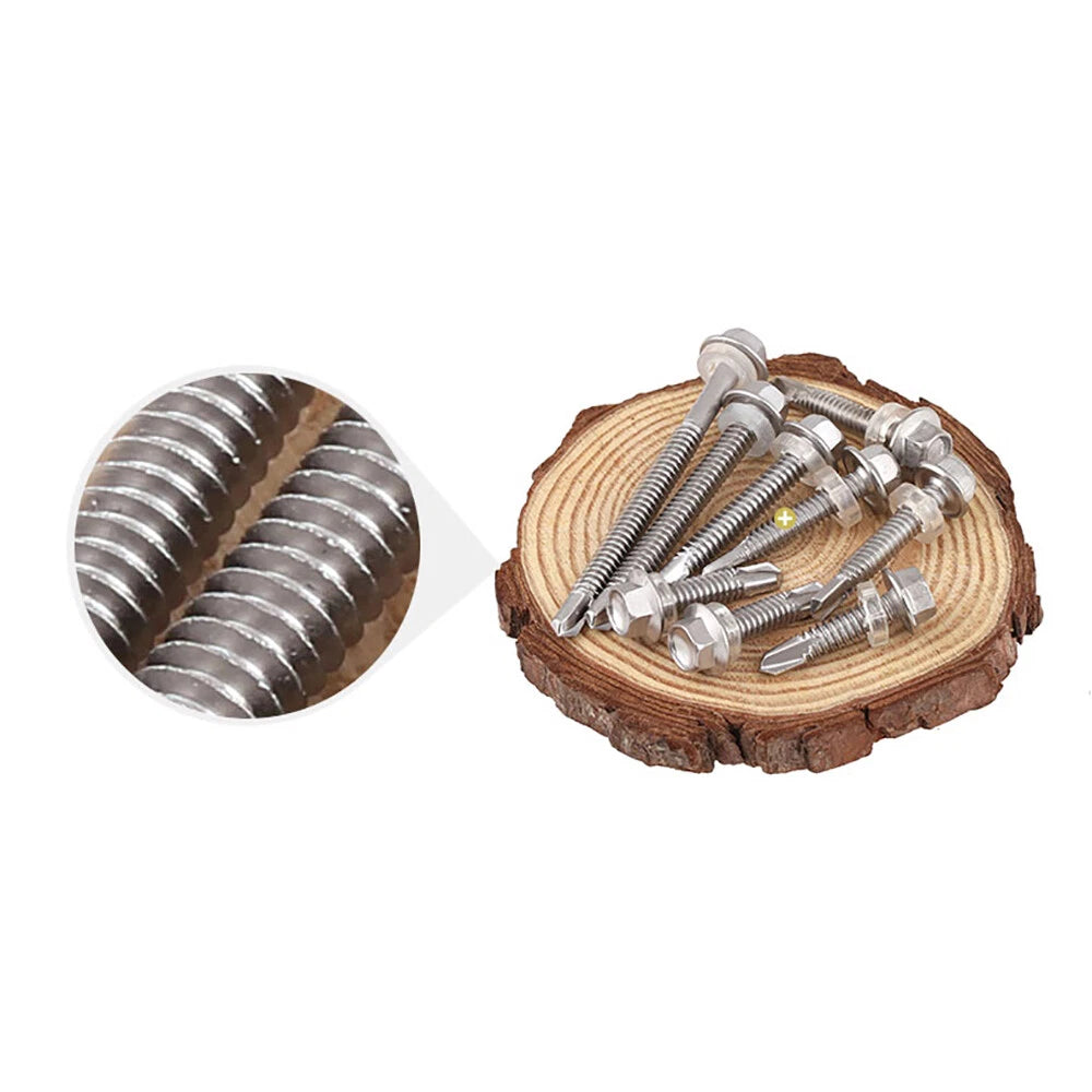 410 SS Hex Head Self‑Drilling Tek Screws – M4.2 M4.8 M5.2 M6.3 for Roofing & Sheeting
