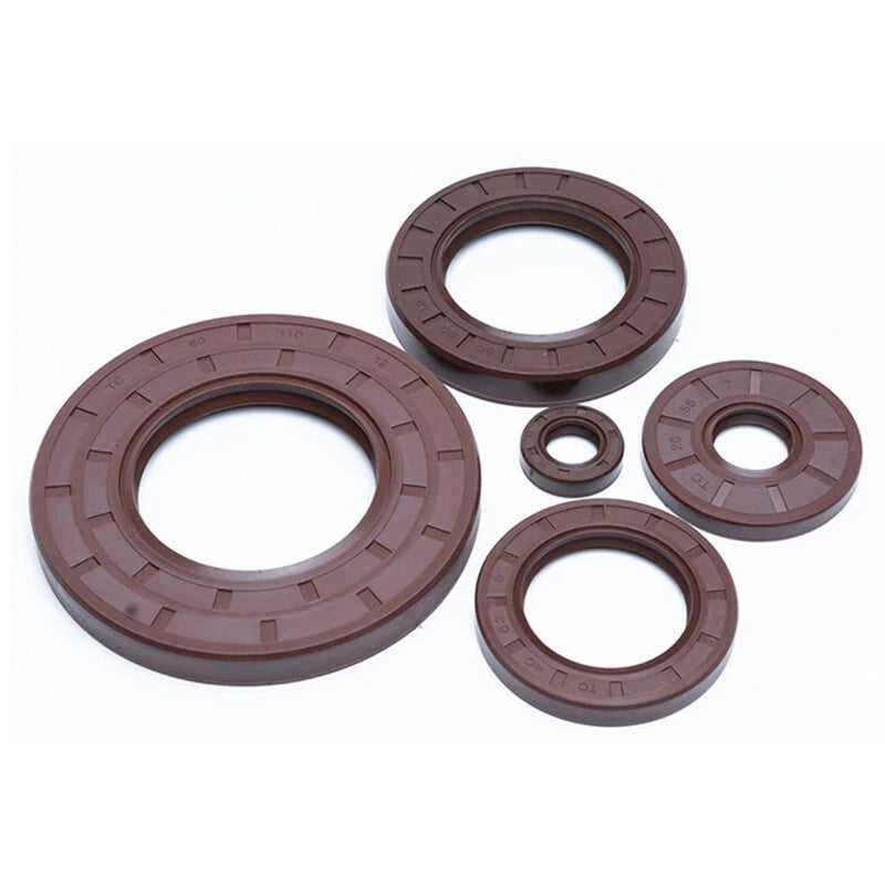 FKM TC Oil Seal — Rotary Shaft Seal, Double Lip with Spring, 50–60mm ID