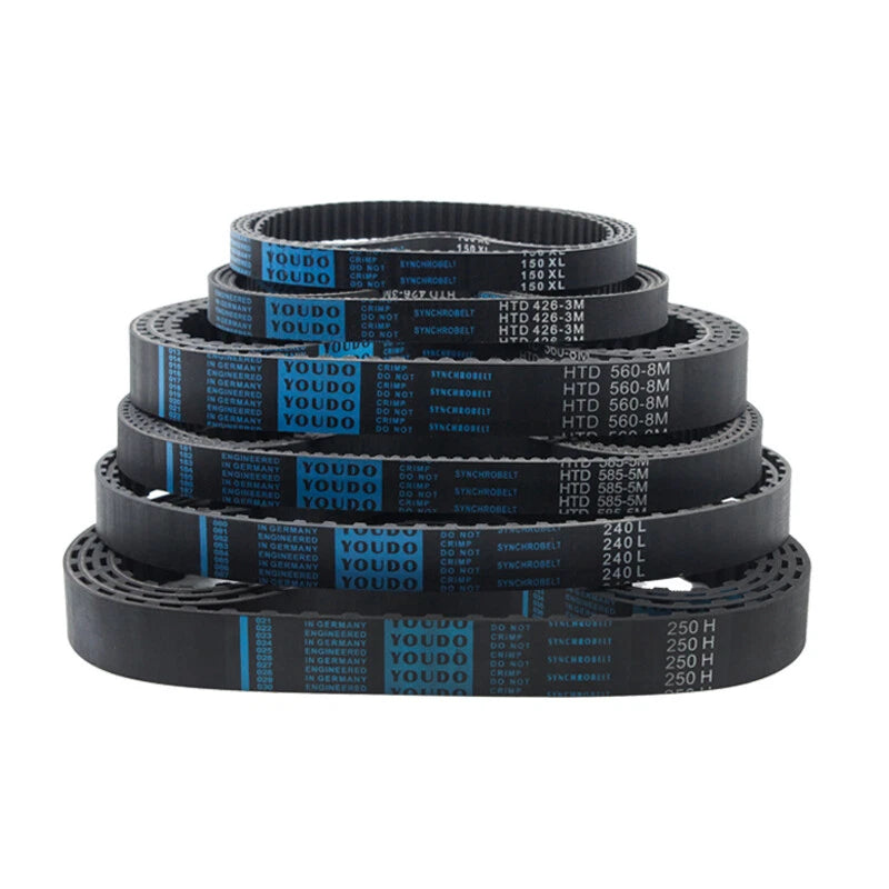 HTD-5M Rubber Timing Belt — Closed Loop Drive Belt, 15mm & 20mm Width, Multiple Lengths