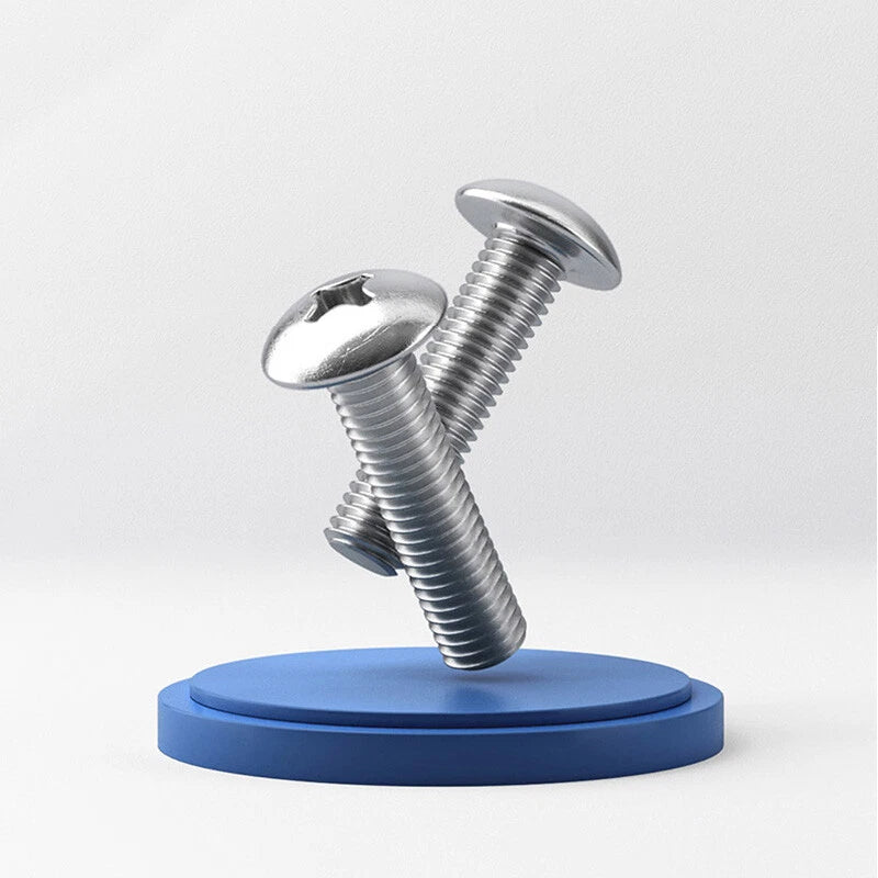 Big Pan Head Phillips Machine Screws – A2 / A4 Stainless Steel, M2 to M6, Fully Threaded