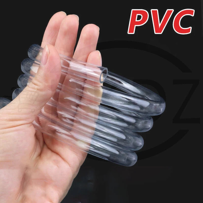 Clear PVC Hose Pipe Tube – Flexible Plastic Tubing for Water, Air, Pond & Aquarium