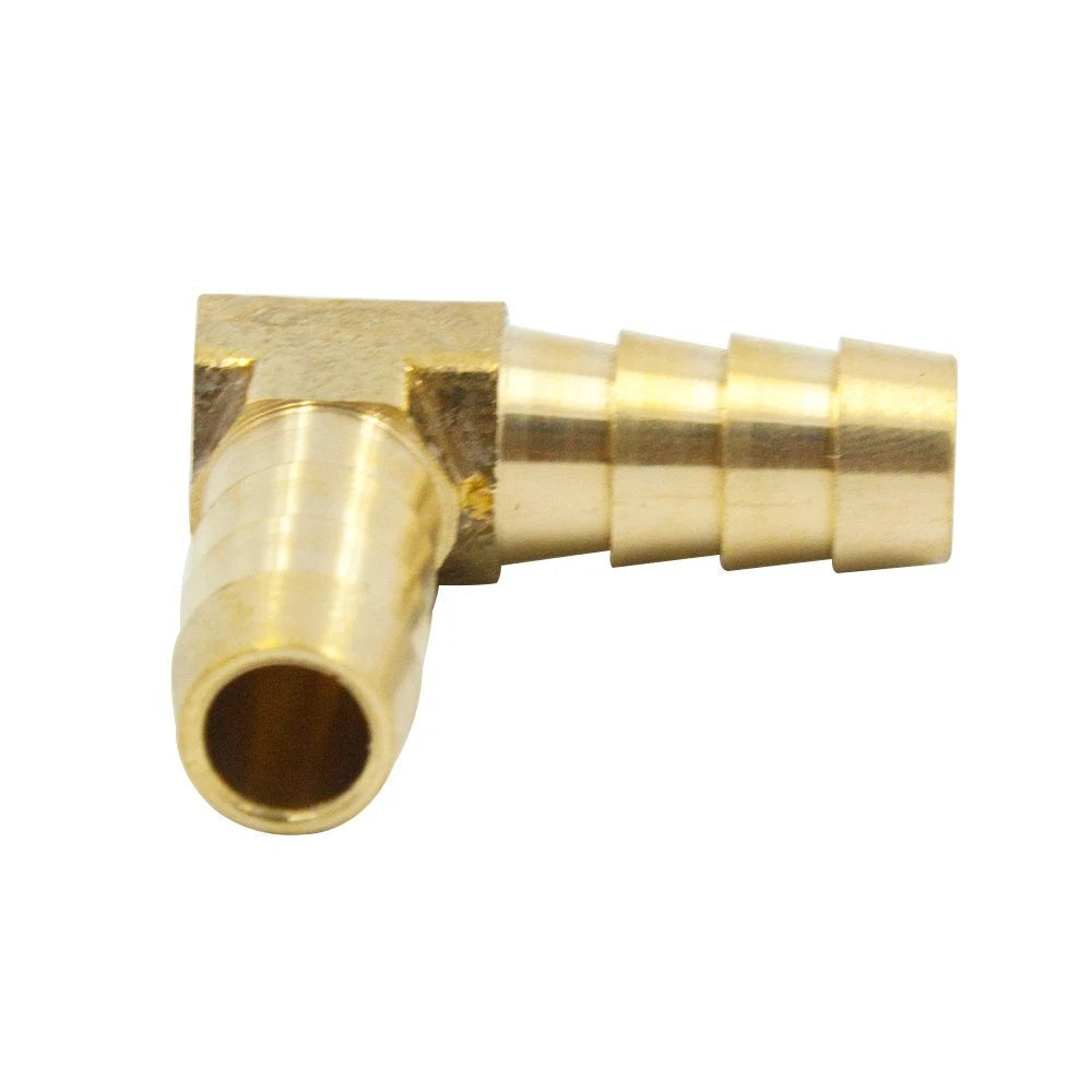 90° Elbow Barb Hose Fitting — Brass & Stainless Steel, 4mm–40mm OD