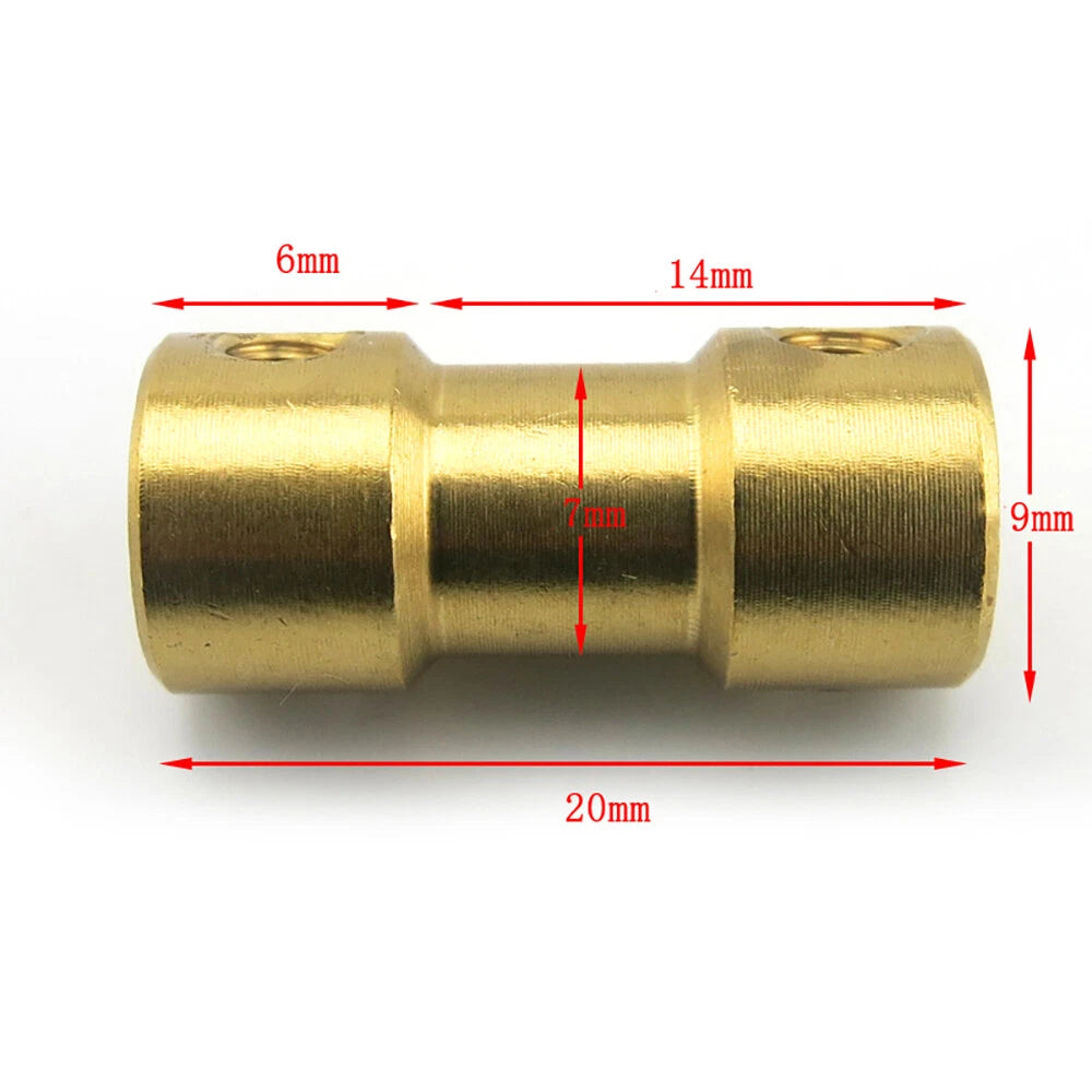 Flexible Shaft Brass Motor Connector Coupler Rigid Coupling for RC Car Boat