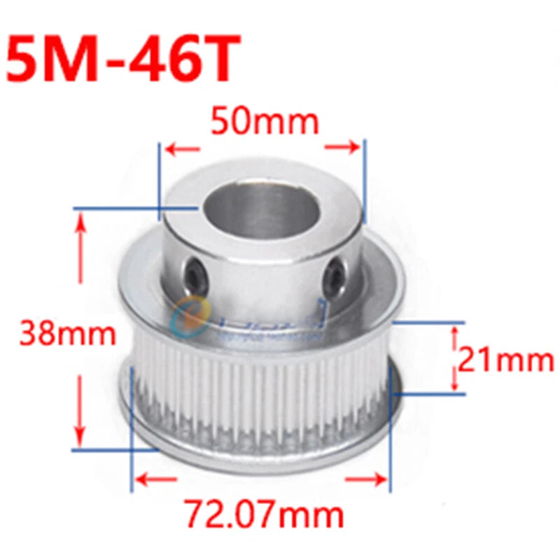 5M 46-75T Timing Pulley 20mm Belt Synchronous Wheel Gear 3D Printer Bore 5-28mm