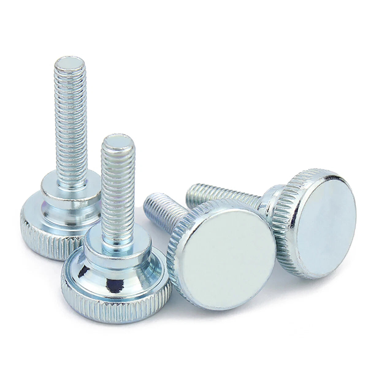Zinc-Plated Steel Knurled Thumb Screws | Metric M3–M10, 6mm–50mm