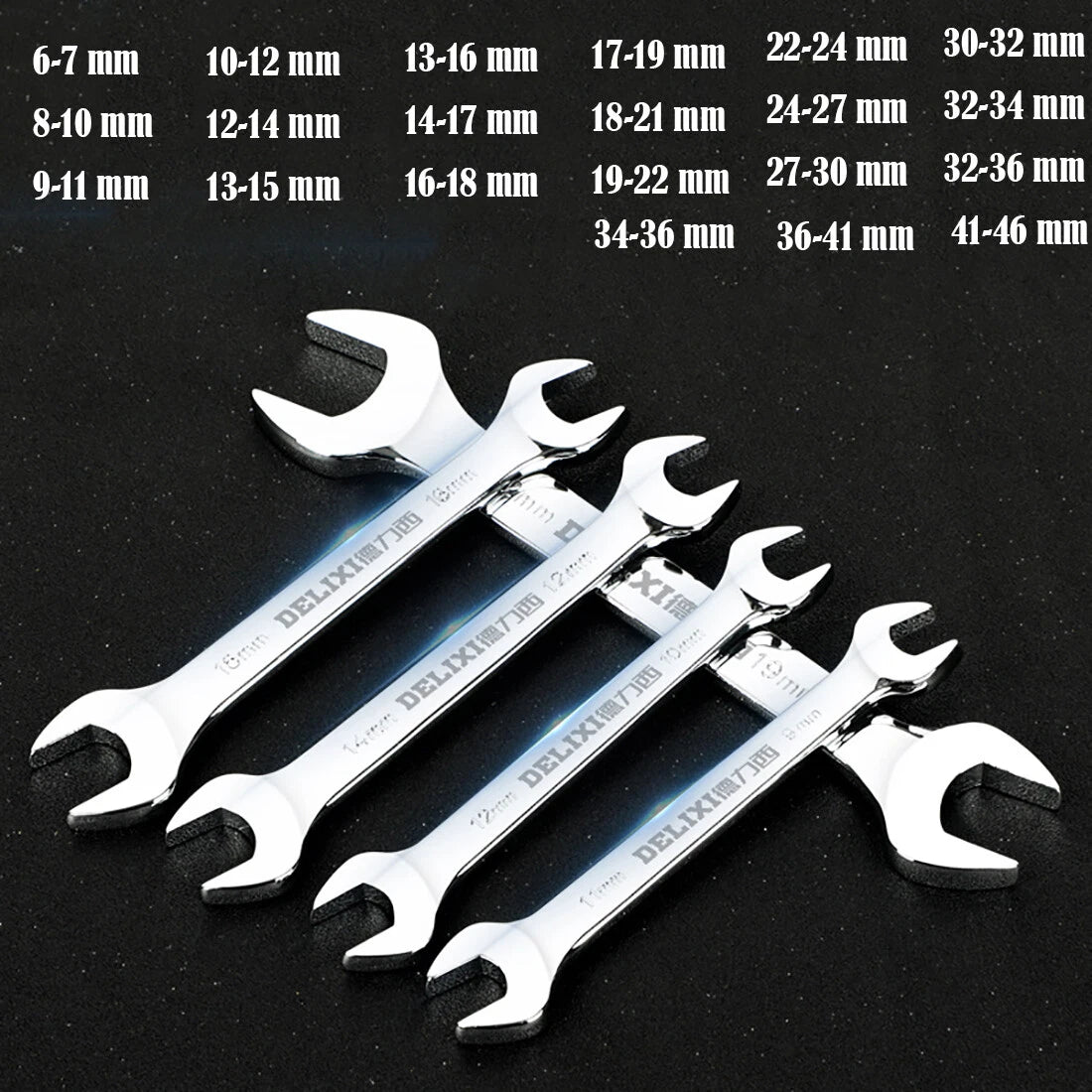 Ultra-thin 6~46 Double Open Wrench Repair Double Headed Spanner Drive Shaft Tool