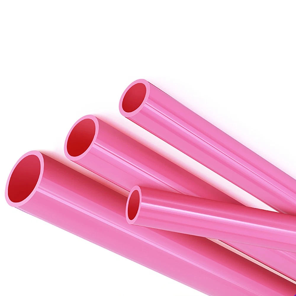 Pink PVC Round Tube Pipe – Rigid Tubing for Aquarium & DIY Plumbing, 20–50mm, 500mm Long