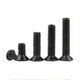 Black Phillips Flat Head Countersunk Machine Screws — Carbon Steel M1–M6