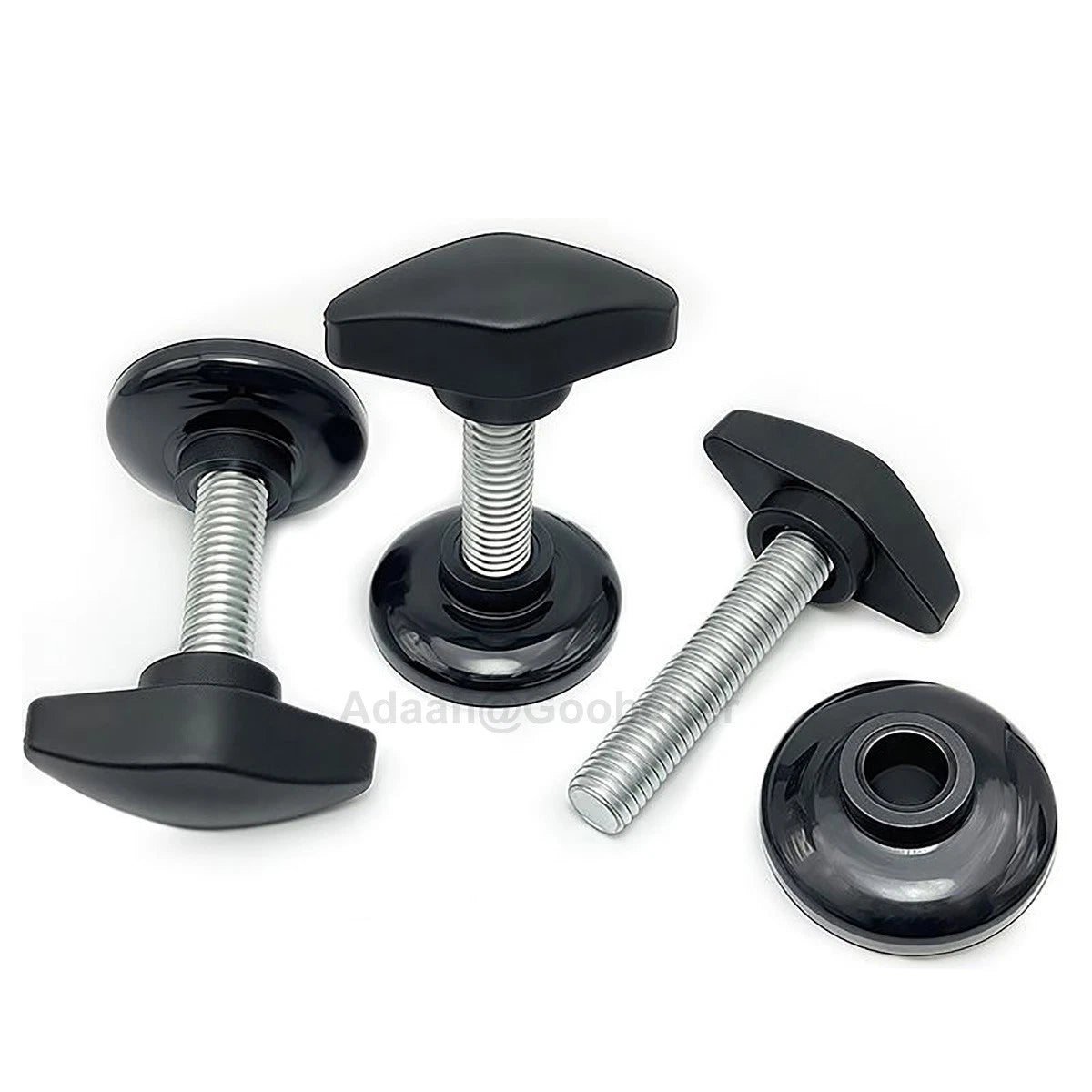M6 M8 M10 Tee Wing Knobs Thumb Screws with Disc Pressure Plate Hand Grip Bolts