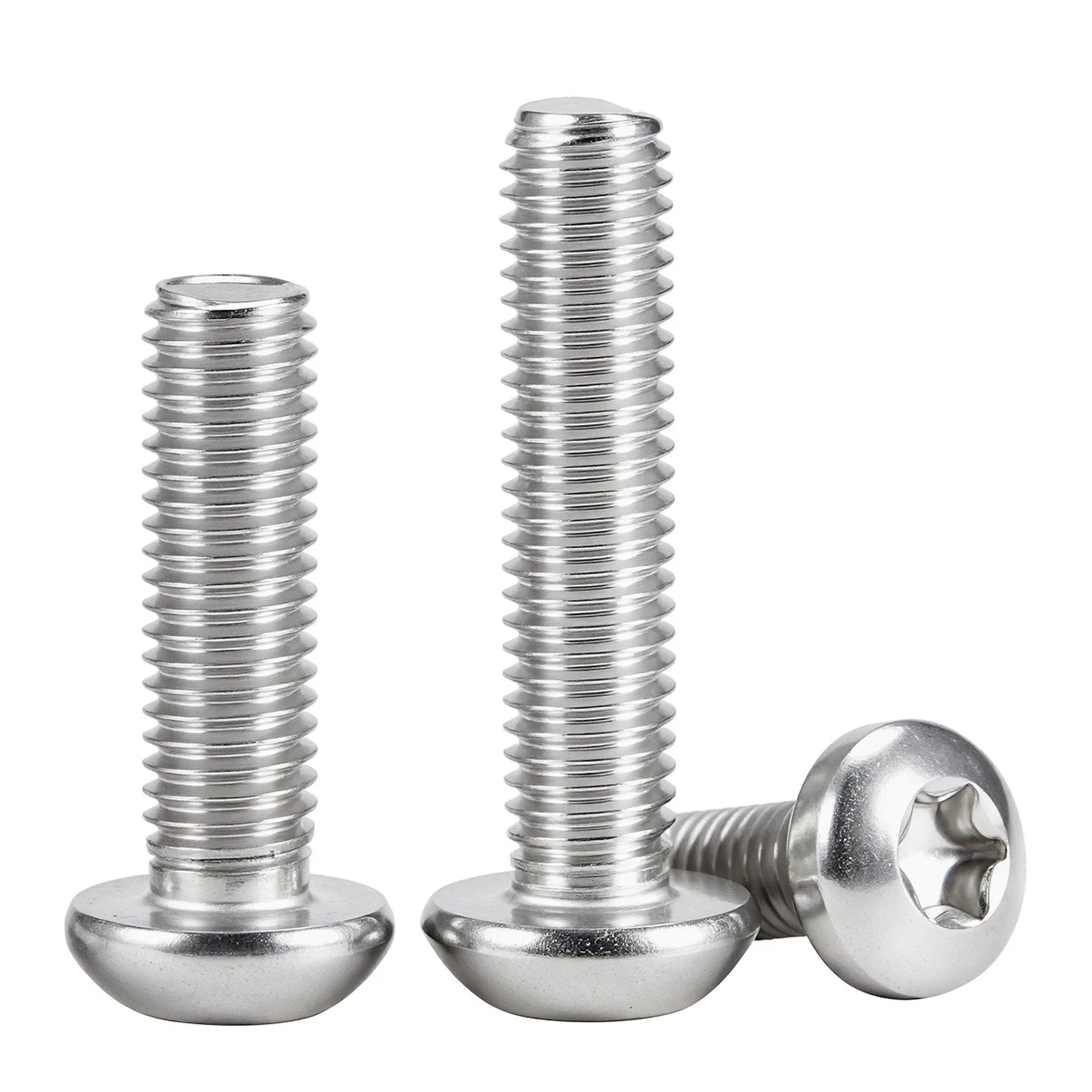 M2–M10 A2 Stainless Steel Torx Button Head Machine Screws, With or Without Column, Pack of 5
