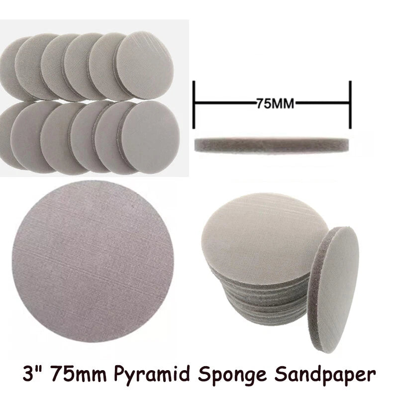 3 Inch Foam Sponge Sanding Disc Wet Sandpaper Wet & Dry Sanding Discs Sandpaper