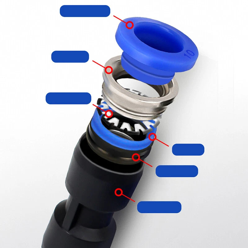 Nylon Push-Fit Pneumatic Connector | Speed Fit Air & Water Hose Fittings 4–16mm