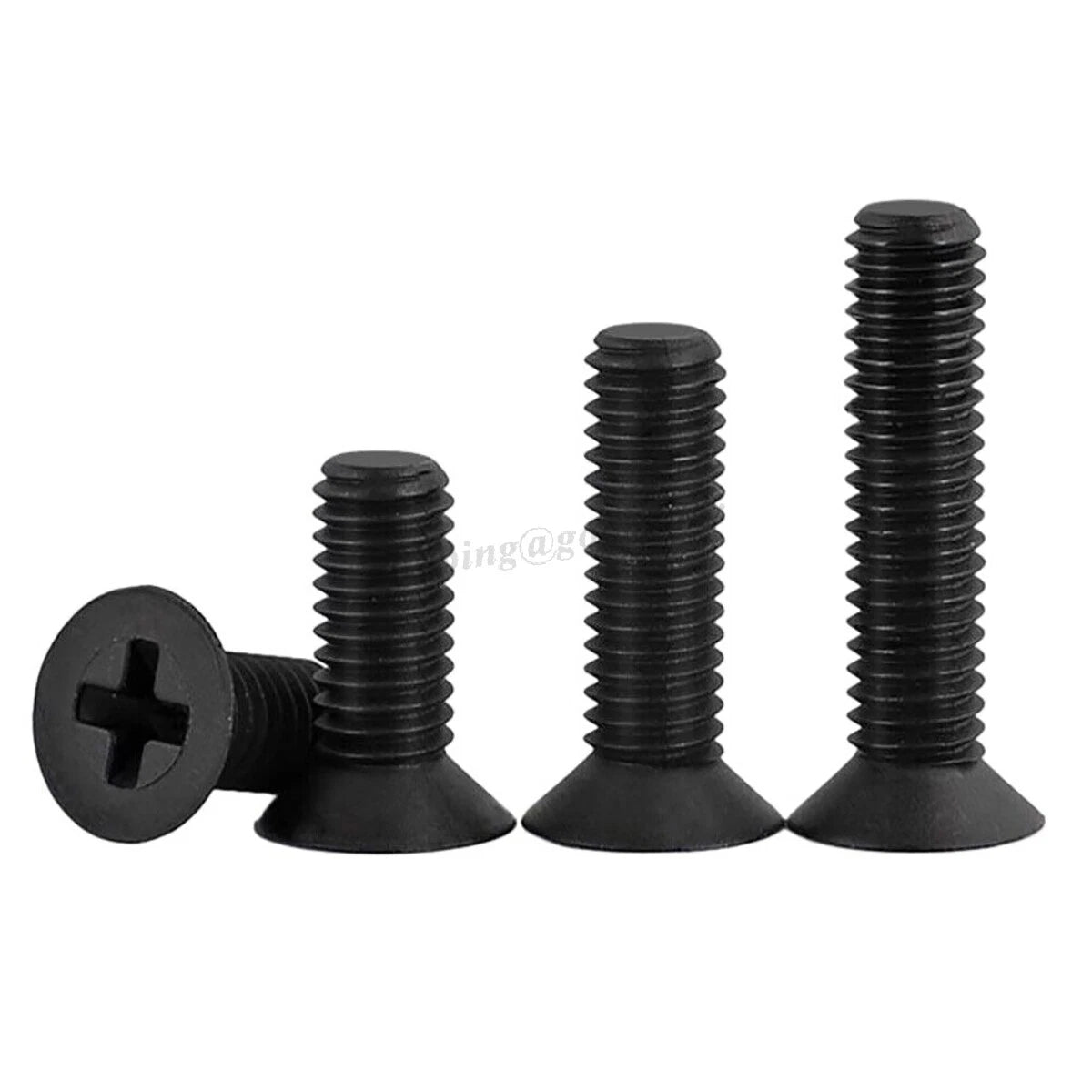 Black Nylon Phillips Flat Head Countersunk Machine Screws – M2 to M8, Fully Threaded (PA66) - HomeDIYer