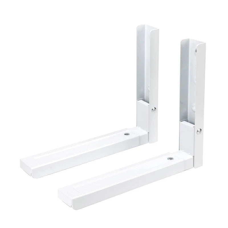 Adjustable Kitchen Shelf for Microwave Oven Folding Storage Stand L Bracket
