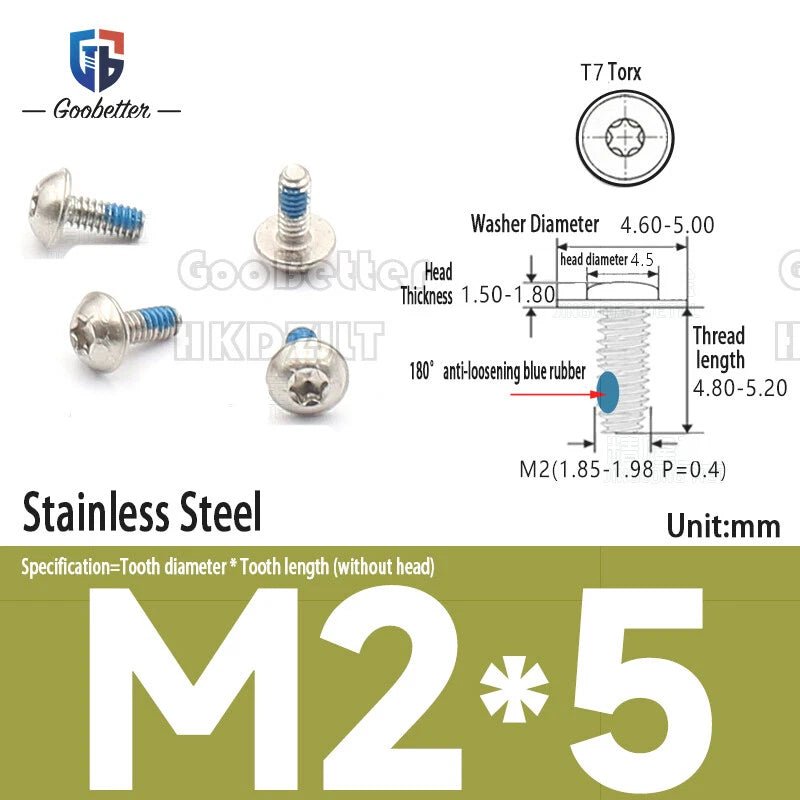 Flanged Button Head Screws M2–M5 — Allen & Torx, Stainless or Carbon Steel - HomeDIYer