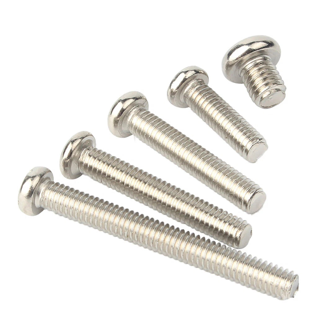 M1.2–M4 Phillips Pan Head Machine Screws – Nickel Plated Carbon Steel, DIN 7985, Fully Threaded