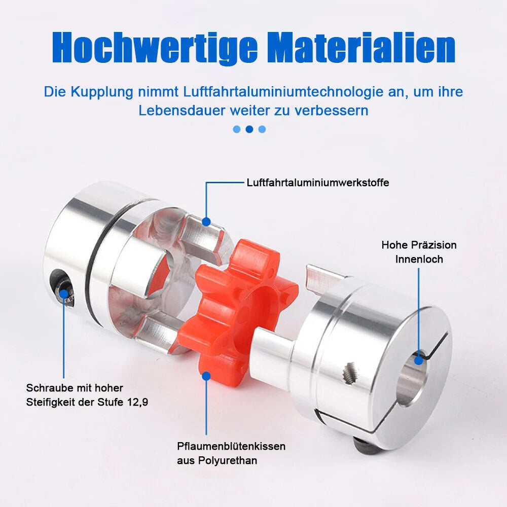 CNC Shaft Flexible Plum Spider Jaw Coupling Stepper Motor 3D Printer 14mm-105mm