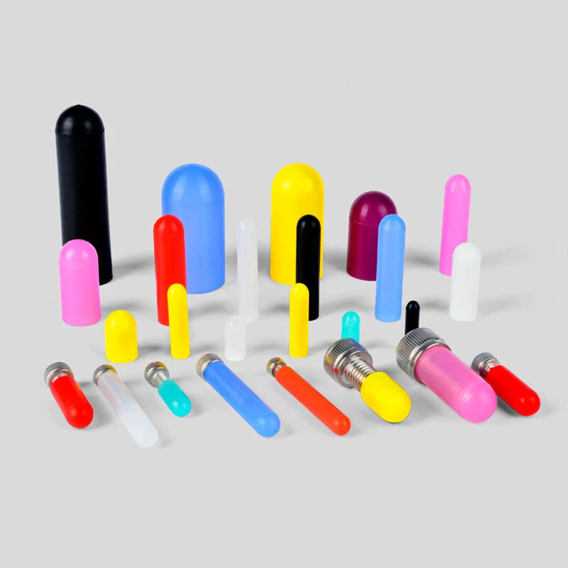 Silicone End Blanking Protective Cover – Elastic Screw Round Sleeve Caps, Insulated, High Temp 280°C (M0.5 to M56, White)