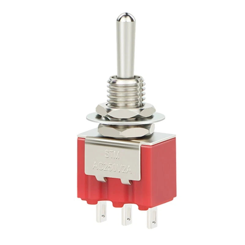 6mm Toggle Switch – SPST/SPDT, 3 & 6 Pin, 2 & 3 Position, 125V/250V, with Waterproof Cap Option