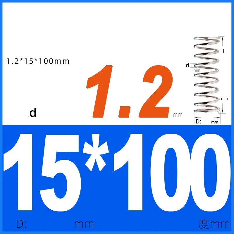 Compression Spring 1.2mm Wire Dia 14mm - 20mm OD Small Pressure Springs