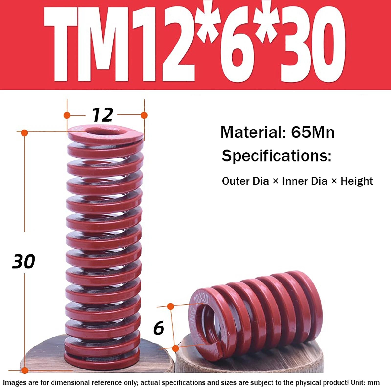 Heavy Load Duty Compression Die Spring, 8mm-50mm Diameter & Up To 400mm Long JIS
