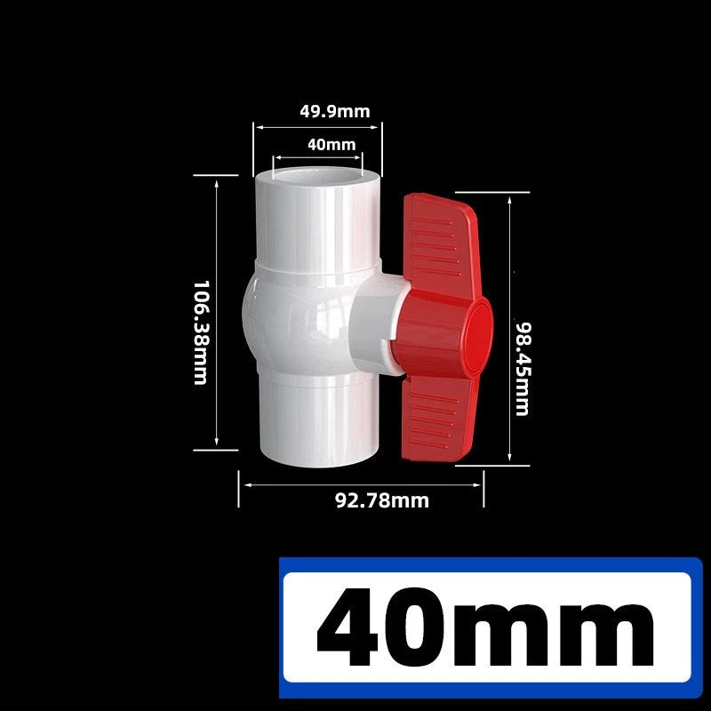 PVC Pipe Fittings White Connector Metric For Aquarium Fish Tank Various Parts