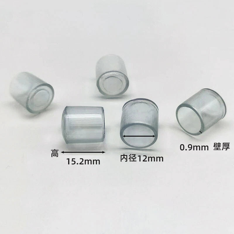 Goobetter Round PVC Rubber End Caps – 2.5mm to 19mm (Black, White, Transparent)