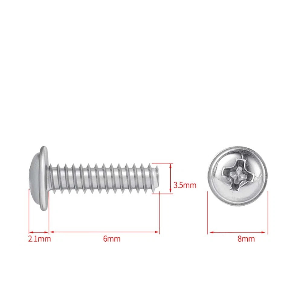 M1.7–M4 Stainless Steel Phillips Pan Head Machine Screws — 304 A2, Multiple Sizes