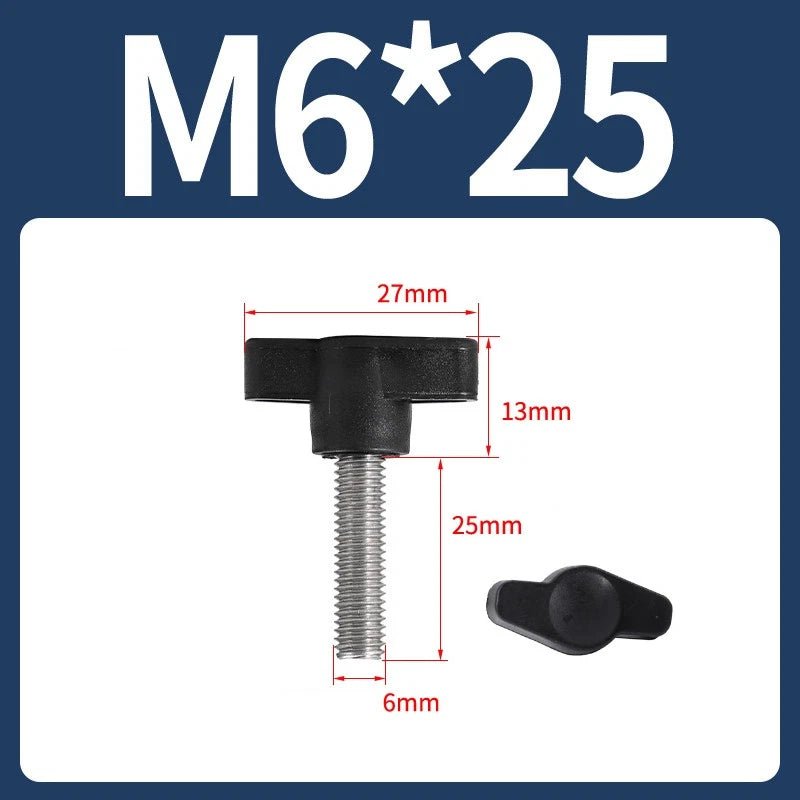 M4 M5 M6 M8 Wing Knob T - Handle Thumb Screw Bolts – Plastic Clamping Knob with Male Thread - HomeDIYer