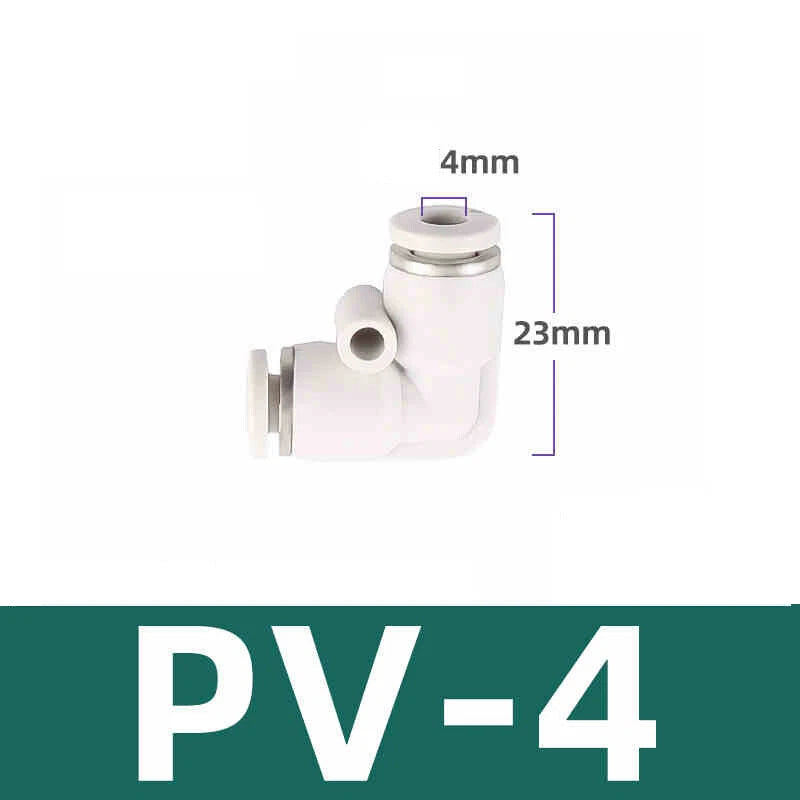 White Pneumatic Push Fit Connector Tube Pipe Joiner Air Water Lines Hose 4-16mm