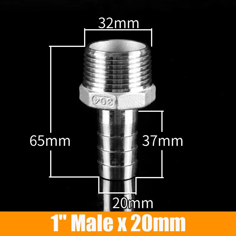 1/4"-4" Inch Female/Male Stainless Hose Connector Fitting For Air Water Fuel Gas